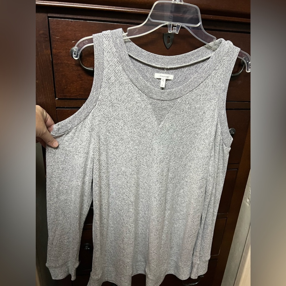 Cold Shoulder Light Weight Sweater